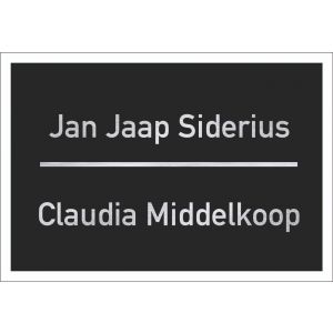 zwart rvs naambordje voordeur zrvs07