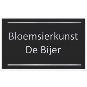 zwart rvs naambordje voordeur zrvs10