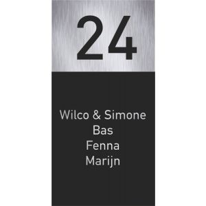 Dibond zwart 15x30cm