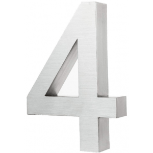 RVS 3D huisnummer 4