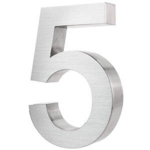 RVS 3D huisnummer 5