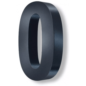 rvs 3D antraciet nummer 0 20cm