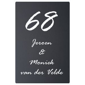 RVS antraciet naambordje voordeur 12x15cm