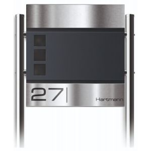BRS810 Brievenbus met naam, huisnummer en staander