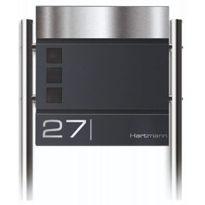 BRS820 Brievenbus met naam, huisnummer en staander