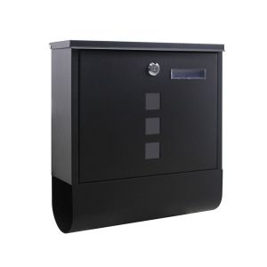 BR7B Brievenbus zwart 33,5x30,5x9,5cm
