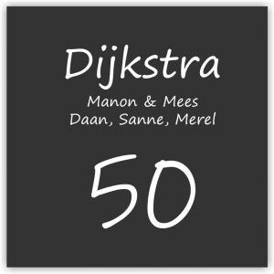 Dibond antraciet 15x15cm Segoe print/Ink free