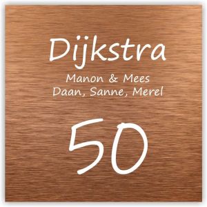 Dibond koper 15x15cm Segoe print/Ink free