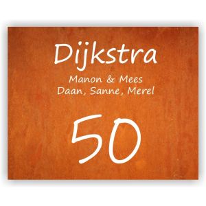 Dibond roest 15x12cm Segoe print/Ink Free