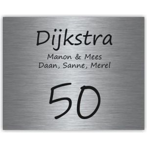 Dibond RVS 15x12cm Segoe print/Ink Free