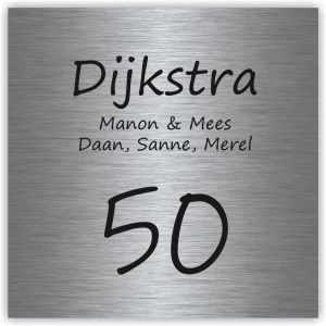Dibond RVS 15x15cm Segoe print/Ink free