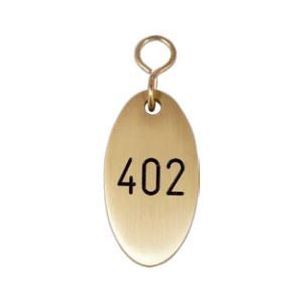HB-6 sleutelhanger ovaal goud