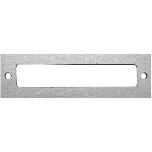 GM-255 Naamplaathouder enkel 10x3cm zilver mat aluminium