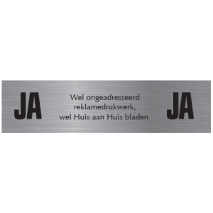 OR-2 RVS JA-JA ongewenste reclame 12x3cm