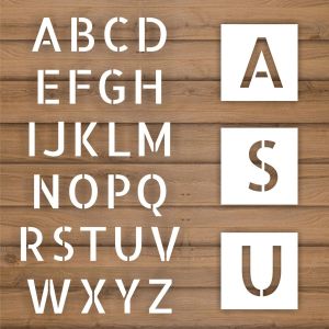Sjabloon letters A-Z 25mm hoog