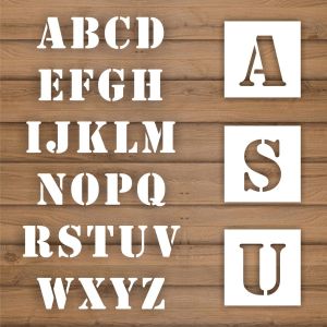 Spuit sjabloon Lettertype stencil 25mm hoog